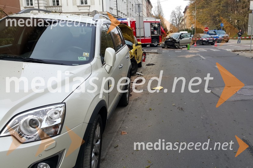 Prometna nesreča, križišče Maistrove ulice ter Ulice heroja StanetaPrometna nesreča v Mariboru