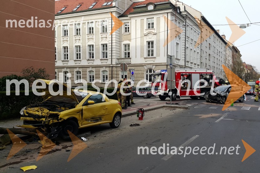 Prometna nesreča, križišče Maistrove ulice ter Ulice heroja StanetaPrometna nesreča v Mariboru