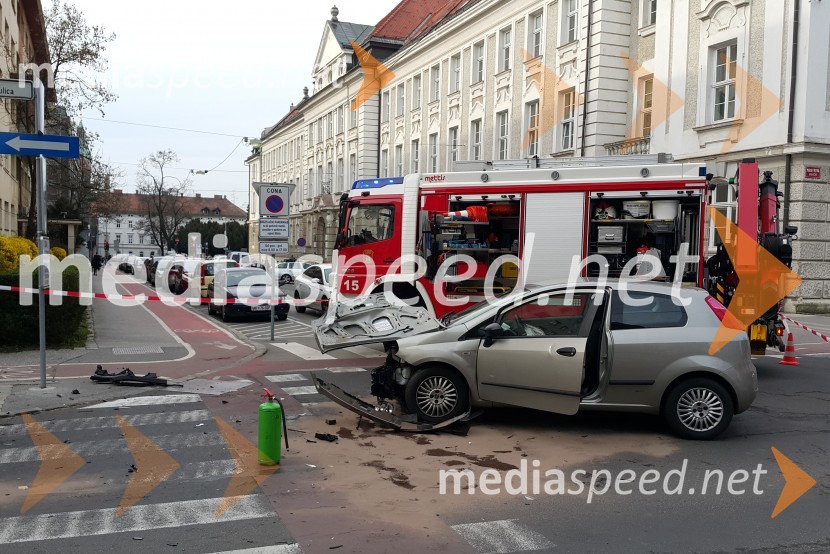 Prometna nesreča, križišče Maistrove ulice ter Ulice heroja StanetaPrometna nesreča v Mariboru