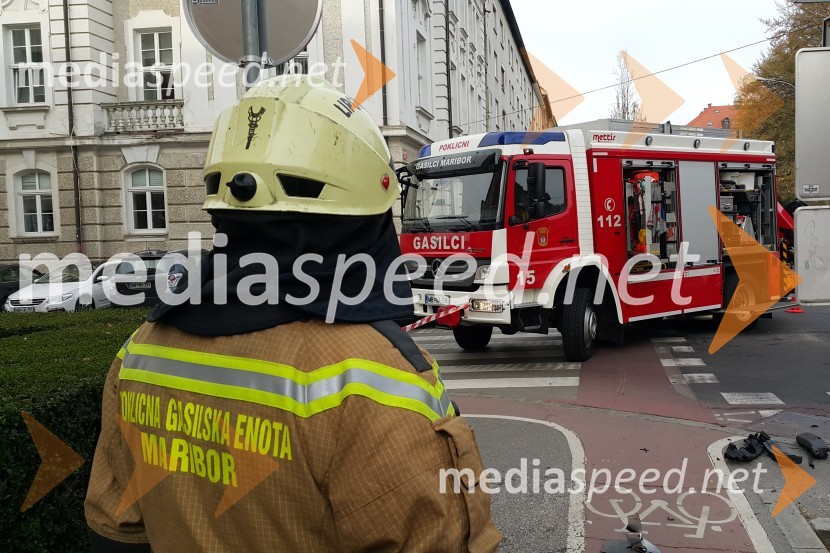 Prometna nesreča, križišče Maistrove ulice ter Ulice heroja StanetaPrometna nesreča v Mariboru