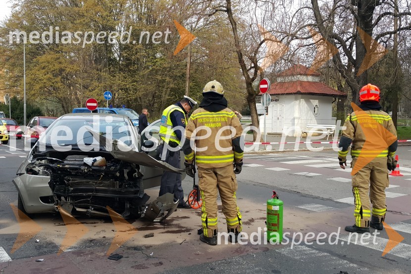 Prometna nesreča, križišče Maistrove ulice ter Ulice heroja StanetaPrometna nesreča v Mariboru
