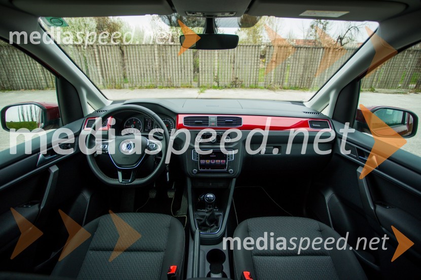 Volkswagen Caddy 2.0 TDI Trendline, notranjostVolkswagen Caddy 2.0 TDI Trendline, mediaspeed test