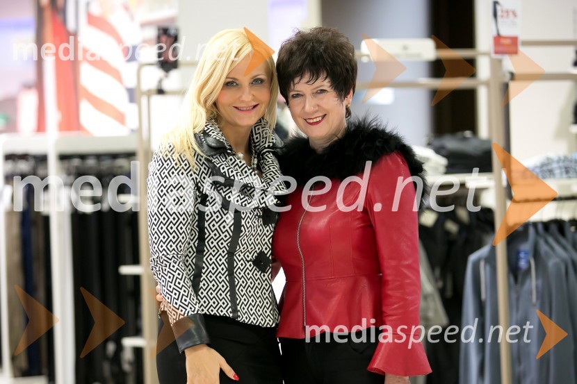 dr. Jerneja Jager, izvršna direktorica divizije Modiana, Mercator d.d.;  Mirjana Čavničar, direktorica podpornih funkcij, ModianaPredstavitev ponudbe moških oblačil sezone pomlad-poletje v blagovnici Maxi