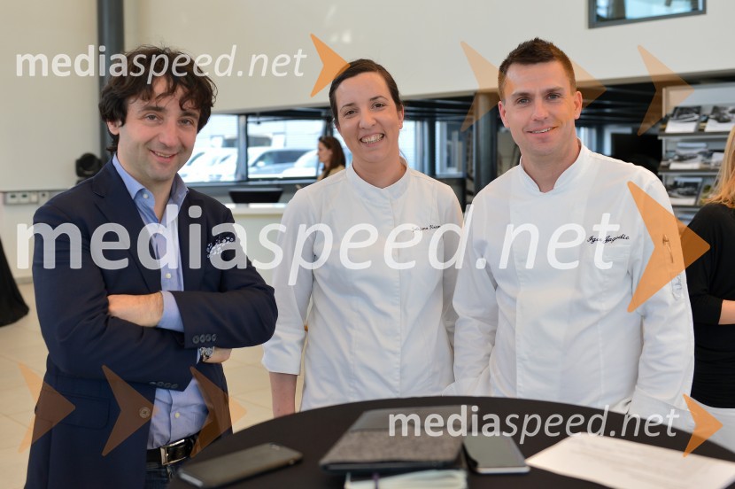  Tomaž Kavčič, kuharski mojster, Pri Lojzetu, Zemono;  Julijana Krapež, finalistka šova Gostilna išče šefa;  Igor Jagodic, kuharski mojster, restavracija StrelecMercedes-Benz razred E, VIP predstavitev