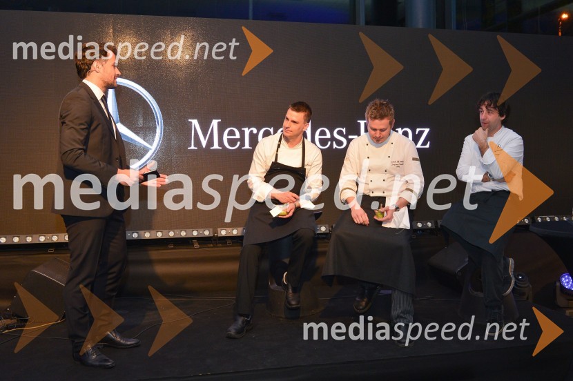  David Urankar, televizijski voditelj, maneken;  Igor Jagodic, kuharski mojster, restavracija Strelec;  Dejan Pavlič, glavni grajski kuhar, Grad Otočec;  Tomaž Kavčič, kuharski mojster, Pri Lojzetu, ZemonoMercedes-Benz razred E, VIP predstavitev