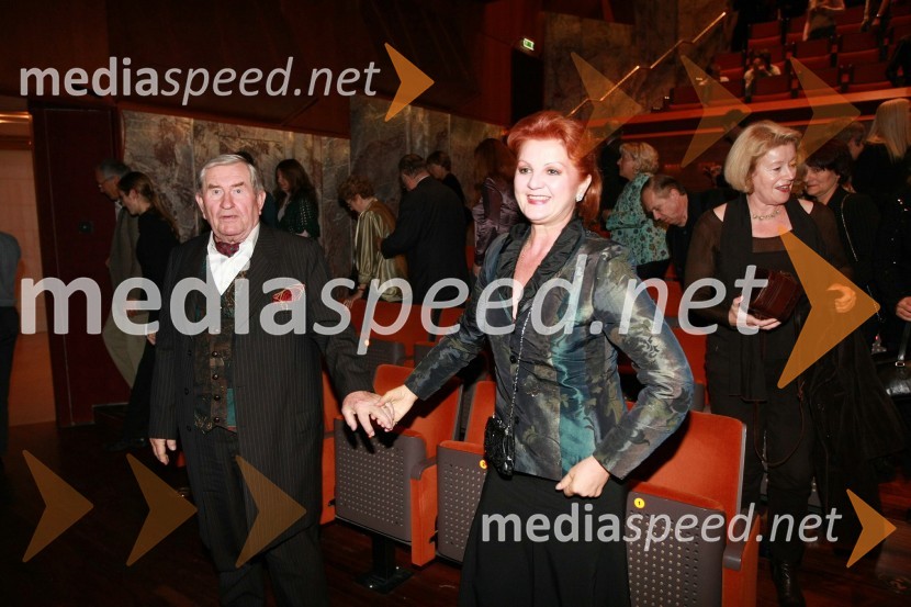 Milena Morača, operna pevka in Jurij Souček, igralec42. Borštnikovo srečanje 2007, podelitev Borštnikovovega prstana