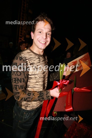 Aljaž Jovanović, dobitnik nagrade za mladega igralca v predstavi Ojdip v Korintu42. Borštnikovo srečanje 2007, podelitev Borštnikovovega prstana