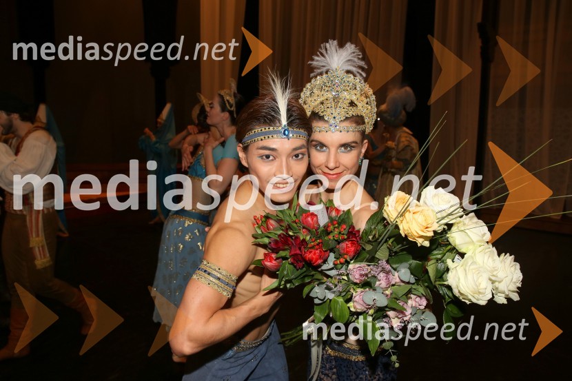  Yuya Omaki, baletni solist;  Tetiana Svetlična, baletna solistkaGusar, premiera baleta SNG Maribor