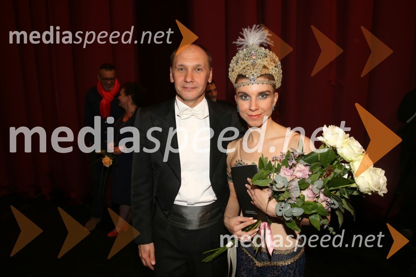  Farhads Stade, dirigent;  Tetiana Svetlična, baletna solistkaGusar, premiera baleta SNG Maribor