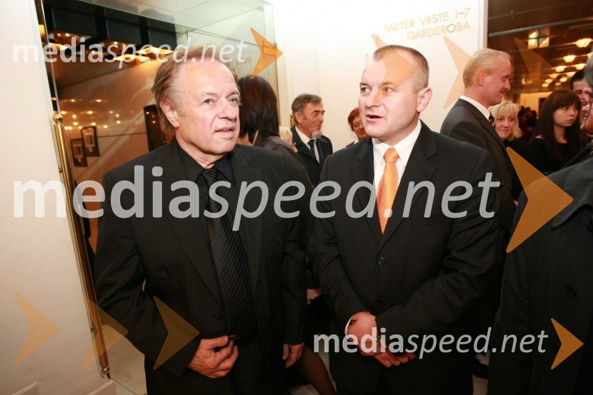 Alfi Nipič, pevec in Franc Kangler, župan Maribora42. Borštnikovo srečanje 2007, podelitev Borštnikovovega prstana