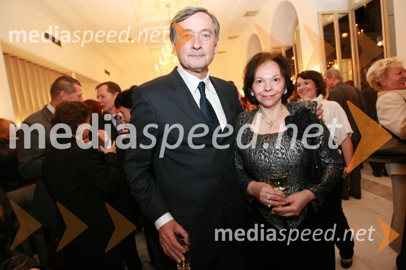 Dr. Danilo Türk, kandidat za predsednika Republike Slovenije in soproga Barbara Miklič Türk42. Borštnikovo srečanje 2007, podelitev Borštnikovovega prstana