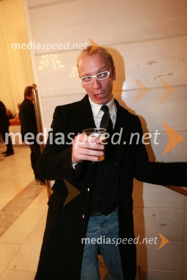 Uroš Smolej, igralec in dobitnik nagrade za igro42. Borštnikovo srečanje 2007, podelitev Borštnikovovega prstana