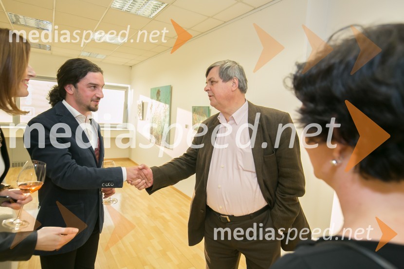  Arshak  Sarkissian, armenski slikar, kipar in grafik;  Brane  Kovič, likovni kritikOdprtje razstave Sodobni človek - Contemporary man v AS Galeriji
