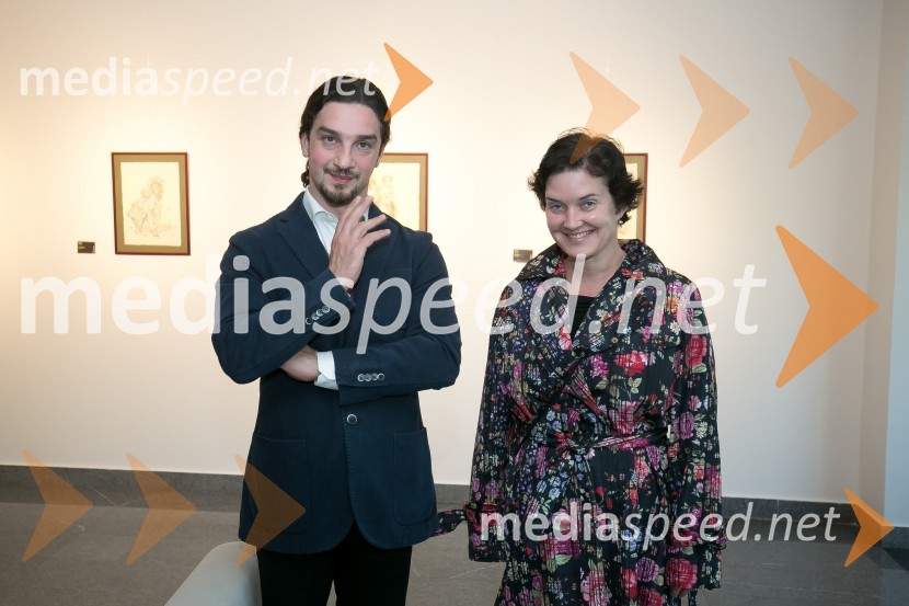  Arshak  Sarkissian, armenski slikar, kipar in grafik;  Petra  Bizilj Silva, kustosinja razstaveOdprtje razstave Sodobni človek - Contemporary man v AS Galeriji