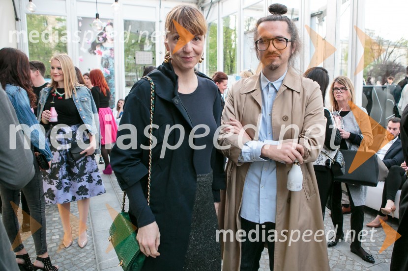  Petra Windschnurer, urednica mode in lepote, Elle;  Peter Giodani, fotografLjubljana fashion week 2016, 1. dan, obiskovalci