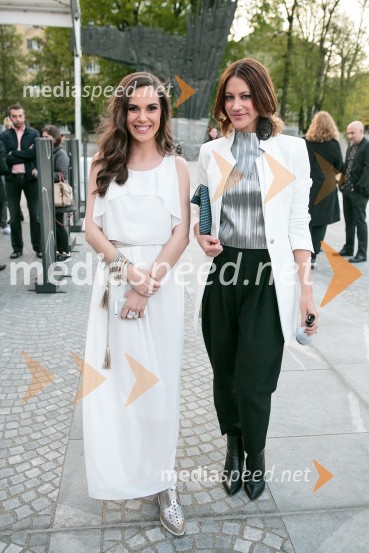  Ula  Furlan, igralka, voditeljica;  Hannah Mancini, pevkaLjubljana fashion week 2016, 1. dan, obiskovalci