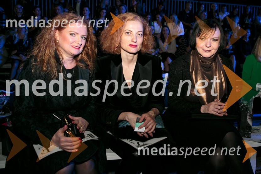  Diana Bobnar,  direktorica DBC Medikal d.o.o.;  Hermina Kovačič, svetovalka za odnose z javnostmi;  Jožica  Brodarič, modna poznavalkaLjubljana fashion week 2016, 1. dan, obiskovalci