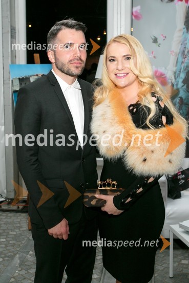  Sašo Kralj, odnosi z javnostmi, LJFW;  Danica Lovenjak, novinarkaLjubljana fashion week 2016, 1. dan, obiskovalci