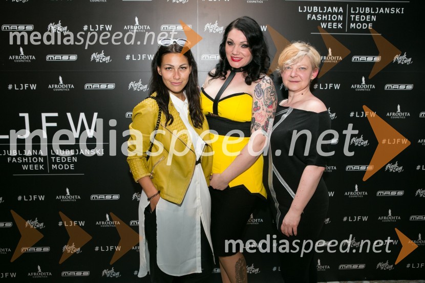  Teja Jeglič, stilistka;  Maja Založnik, glasbenica;  ... Ljubljana fashion week 2016, 2. dan, obiskovalci