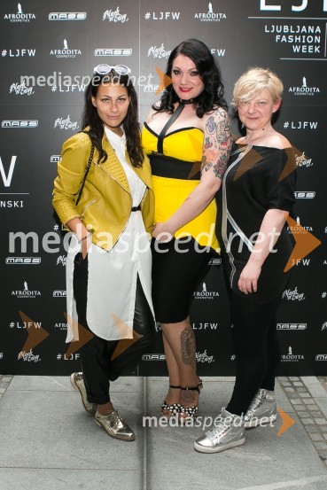  Teja Jeglič, stilistka;  Maja Založnik, glasbenica;  ... Ljubljana fashion week 2016, 2. dan, obiskovalci