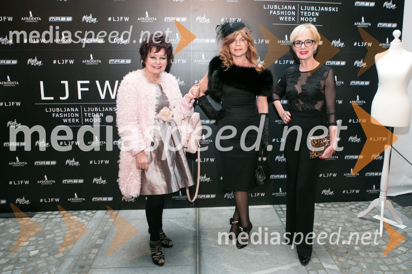  Zdenka  Kahne, kozmetika Kahne;  Darja Kuhar Kotnik, UO Društva za zdravje naroda;  Metka  Premerl, slavistkaLjubljana fashion week 2016, 2. dan, obiskovalci