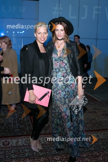  Manja Stević Plesnar, voditeljica, Big Brother;  Hannah Mancini, pevkaLjubljana fashion week 2016, 2. dan, obiskovalci