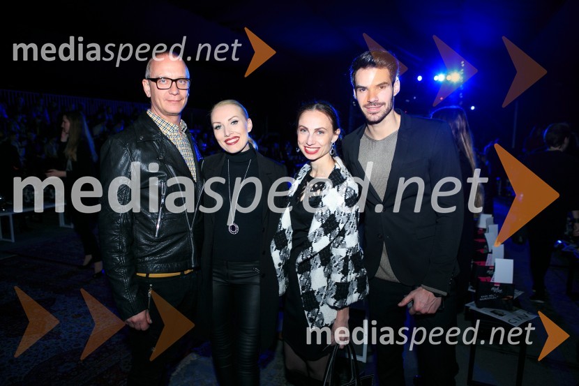  Uroš Smolej, igralec;  Daša Gradišek, pevka;  ... ;  Matjaž Kumelj, manekenLjubljana fashion week 2016, 2. dan, obiskovalci