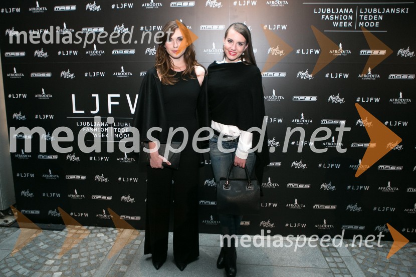  Lea Perovšek, Miss športa Slovenije 2010;  Živa Viktorija Turk, Miss športa 2011Ljubljana fashion week 2016, 2. dan, obiskovalci