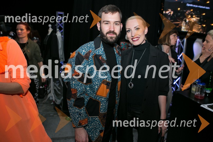  Anžej Dežan, pevec;  Daša Gradišek, pevkaLjubljana fashion week 2016, 2. dan, obiskovalci