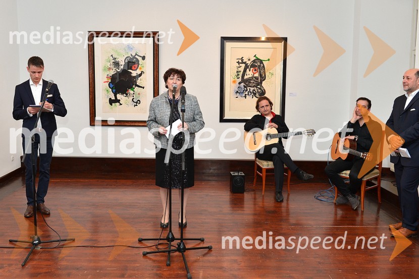 mag. Julijana Bizjak Mlakar, ministrica za kulturoJoan Miró, otvoritev razstave grafik