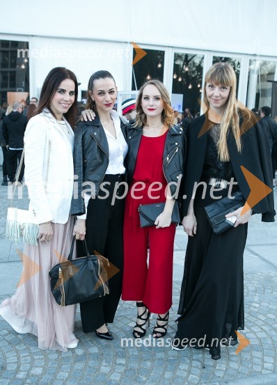  Lorella Flego, voditeljica;  ... ;  Nataša Frančič, modna novinarka;  Petra Windschnurer, urednica mode in lepote, ElleLjubljana fashion week 2016, 3. dan, obiskovalci