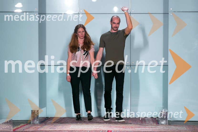  Mija Curk, modna oblikovalka, Sofia Nogard;  Boštjan Mljač, modni oblikovalec, Sofia NogardLjubljana fashion week 2016, 3. dan, modna revija