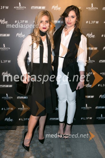  Ajda Sitar Žumer, blogerka, Miss športa 2009;  Lea Perovšek, Miss športa Slovenije 2010Ljubljana fashion week 2016, 3. dan, obiskovalci