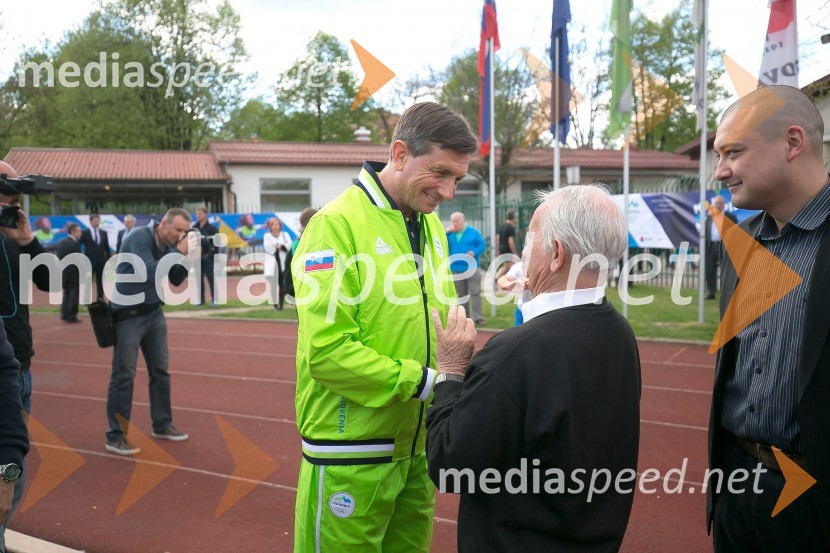  Borut Pahor, predsednik Republike Slovenije;  ... Predsednik MOK-a Thomas Bach na obisku v Sloveniji