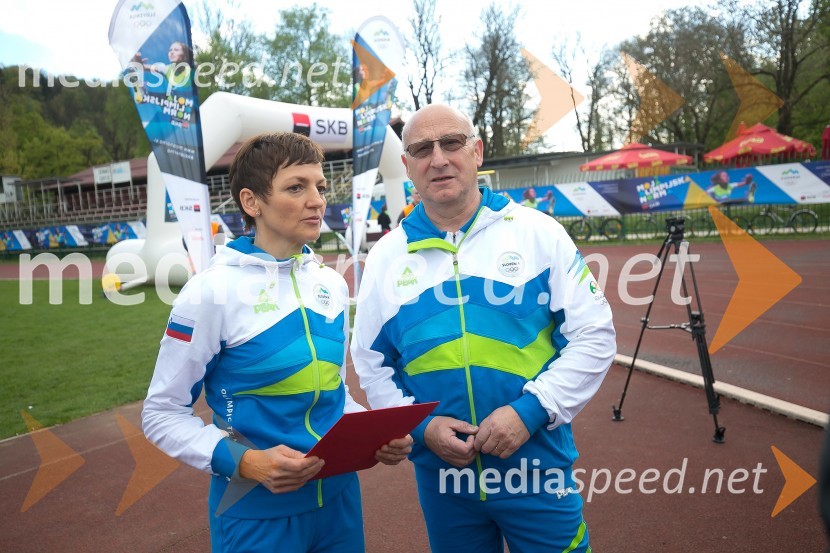 prof. dr. Maja Makovec Brenčič, ministrica za izobraževanje, znanost in šport;  Bogdan Gabrovec, predsednik Olimpijskega komiteja Slovenije, predsednik Judo zveze SlovenijePredsednik MOK-a Thomas Bach na obisku v Sloveniji