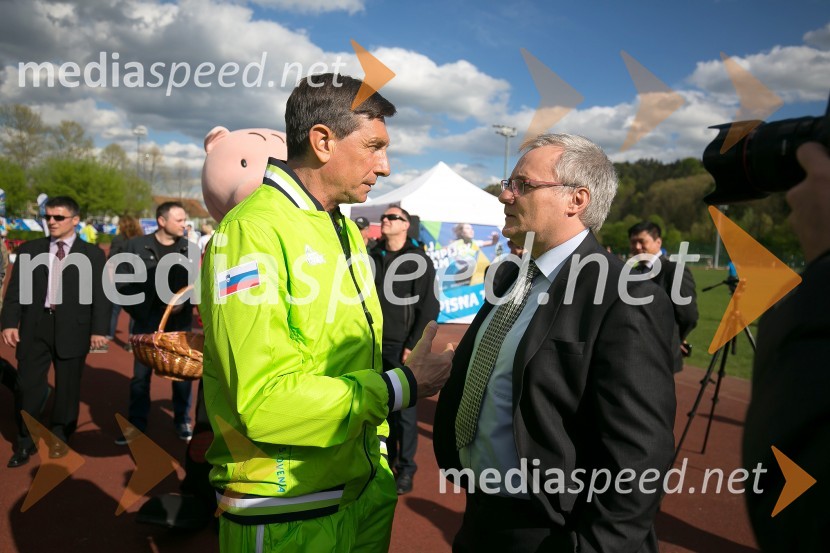  Borut Pahor, predsednik Republike Slovenije;  ... Predsednik MOK-a Thomas Bach na obisku v Sloveniji