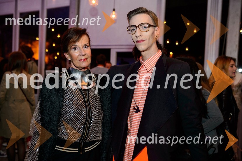  Marjeta Grošelj, oblikovalka torbic;  Matjaž Plošinjak, modni oblikovalecLjubljana fashion week 2016, 4. dan, obiskovalci