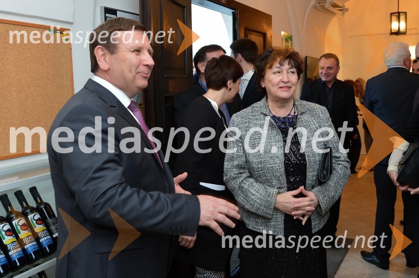 mag. Anton Balažek, župan občine Lendava; mag. Julijana Bizjak Mlakar, ministrica za kulturoJoan Miró, otvoritev razstave grafik