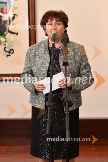 mag. Julijana Bizjak Mlakar, ministrica za kulturoJoan Miró, otvoritev razstave grafik