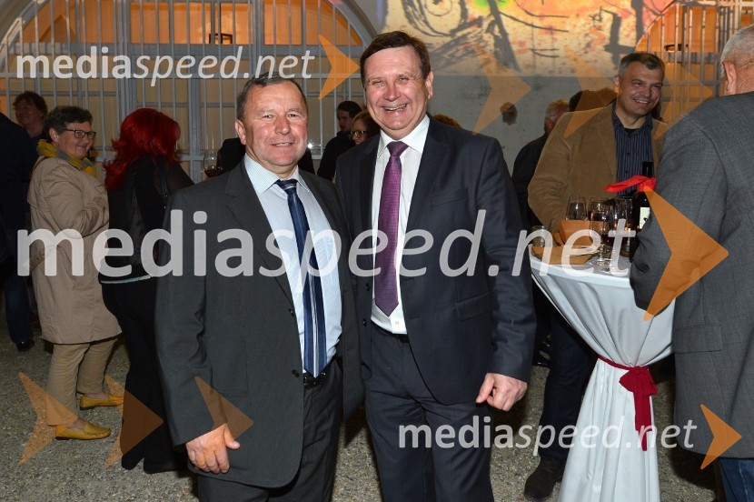  Stanislav Gjerkeš, podžupan, Občina Lendava; mag. Anton Balažek, župan občine LendavaJoan Miró, otvoritev razstave grafik