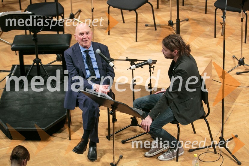  Janez Matičič, slovenski skladatelj in pianist;  Primož Trdan, moderatorZaključni koncert 31. Slovenskih glasbenih dnevov