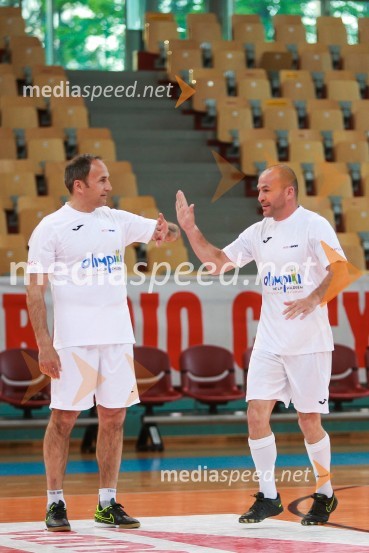  Darko  Milanič, trener NK Maribor;  Dejan Zavec, nekdanji boksarDobrodelna nogometna tekma za otroke Mladinskega doma Maribor