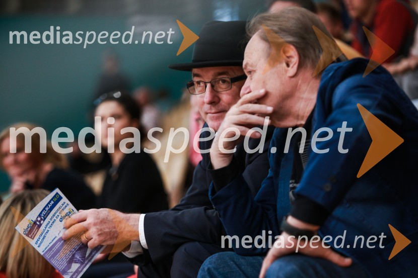 dr. Andrej Fištravec, župan, Mestna občina Maribor;  Alfi Nipič, pevecDobrodelna nogometna tekma za otroke Mladinskega doma Maribor