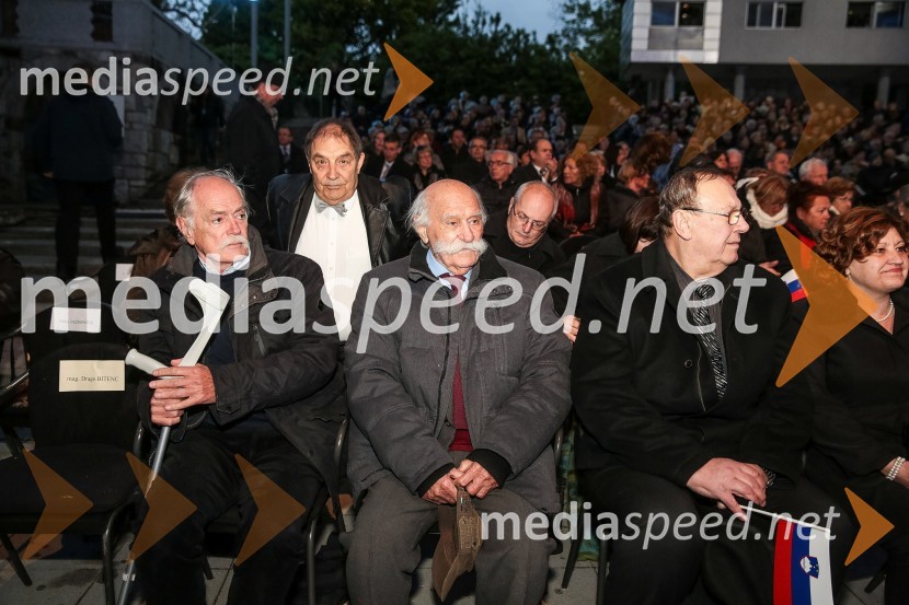 prof. dr. Aleš  Stanovnik; dr. Janez Stanovnik, častni predsednik ZZB za vrednote NOB Slovenije;  ... ;  ... Državna proslava ob dnevu boja proti okupatorju