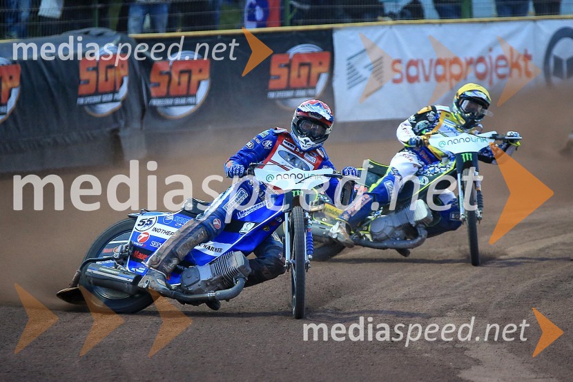  Matej Žagar, speedwayist (Slovenija);  Fredrik  Lindgren, speedwayist (Švedska)Žagar v Krškem s štirimi točkami