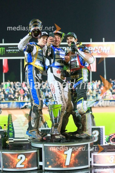  Jason Doyle, speedwayist (Avstralija);  Peter Kildemand, speedwayist (Danska);  Chris Holder, speedwayist (Avstralija)Žagar v Krškem s štirimi točkami