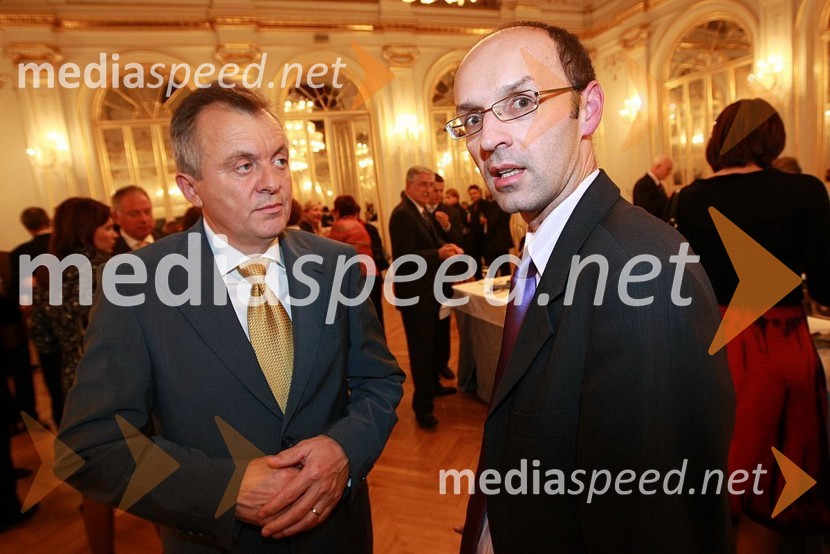 Anton Guzej, generalni direktor RTV Slovenija in Tomaž Ranc, glavni in odgovorni urednik VečeraPodelitev Ježkovih nagrad 2007 in dan RTV Slovenije