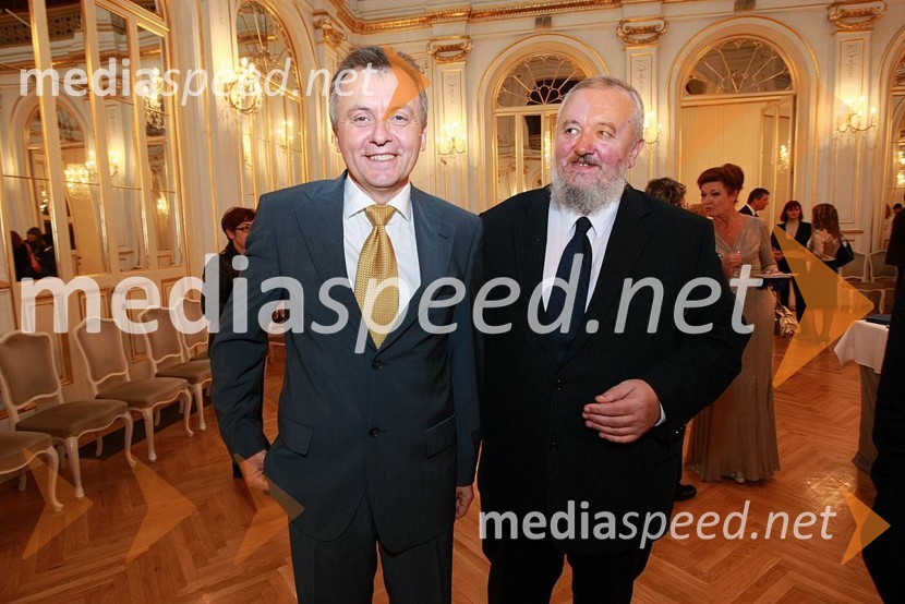 Anton Guzej, generalni direktor RTV Slovenija in dr. Stane Granda, predsednik programskega sveta RTV SlovenijaPodelitev Ježkovih nagrad 2007 in dan RTV Slovenije