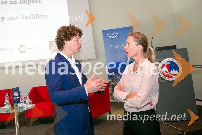  Guido Braam, Netherlands Circular Hotspot;  Tjaša Ficko, podžupanja, Mestna občina LjubljanaAmCham Poslovni zajtrk: ''Zeleno gospodarstvo prinaša poslovne priložnosti«