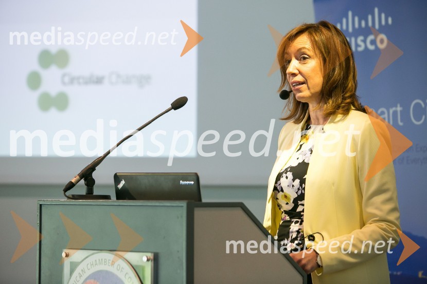 mag. Ladeja Košir Godina, Giacomelli media, ABC PospeševalnikAmCham Poslovni zajtrk: ''Zeleno gospodarstvo prinaša poslovne priložnosti«